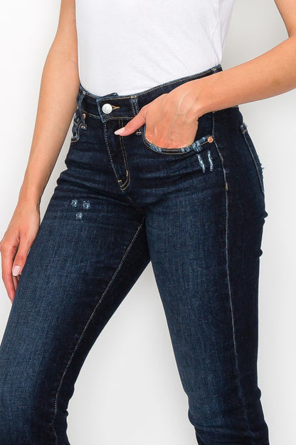 PLUS SIZE - HIGH RISE SKINNY STRAIGHT JEANS