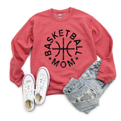 Basketball Mom Distressed Graphic Sweatshirt